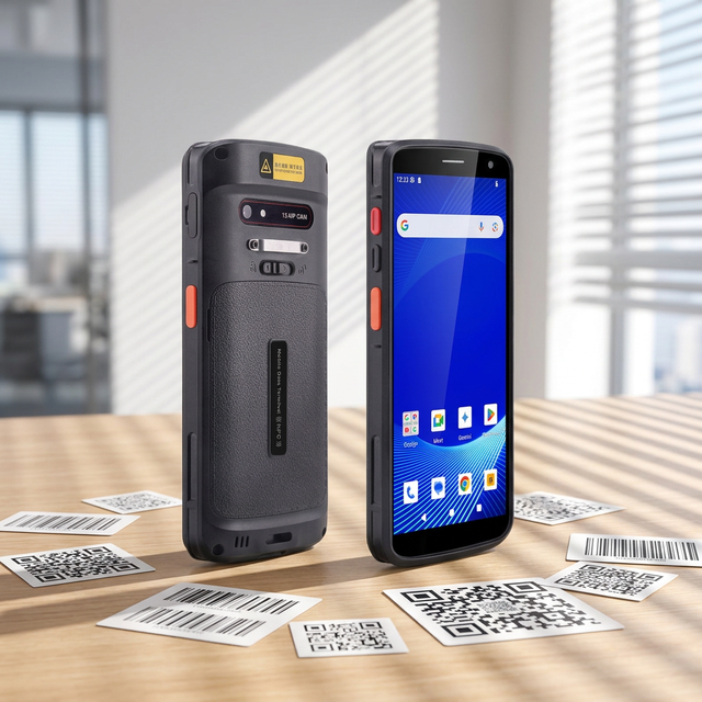 Android Rugged Handheld Smartphone 6 Inch 4GB Memory Barcode NFC Terminal 4G Mobile Industrial Data Collector 2D Scanning Stock