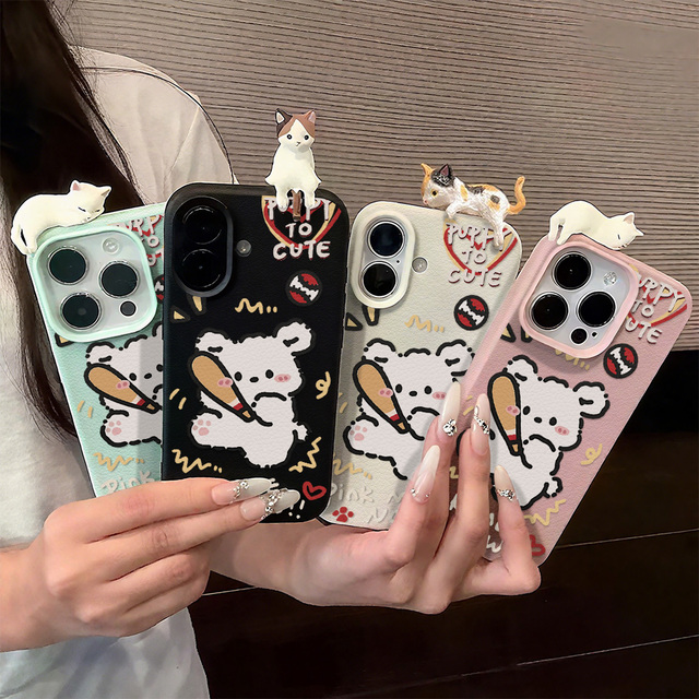 Customized Cute Baseball Puppy Phone Case, Suitable for All Models of iPhone Phone protection Cases Series