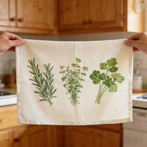 Eco-Friendly Absorbent Customized Design <b>Microfiber</b> Printed Fast Dry Cleaning Waffle Kitchen Tea Dish <b>Towel</b> - Product Image 1