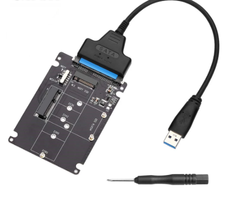 New Best Quality Hot Selling M.2 NGFF or MSATA to SATA 3.0 Adapter USB 3.0 to 2.5 SATA Hard Disk 2 in 1 Converter Reader Card With Cable for PC Laptop Fast Shipping