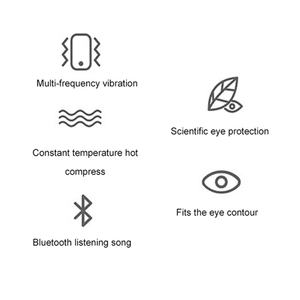 Masajeador Ocular Inteligente con Bluetooth, Instrumento para el Cuidado de los Ojos con Música, Compresa Caliente, Vibración y Masaje para Aliviar la Fatiga, Máscara para Dormir - Product Image 2