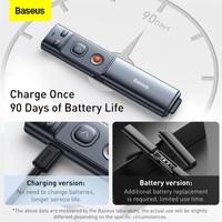 Baseus Vert Laser Charging Version Orange Dot Présentateur Sans Fil Gris WKCD010013 Avec Câble de Charge Type-c 3A 0.5M Noir