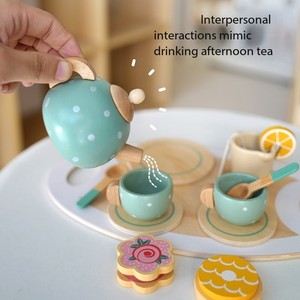 Préscolaire En Bois Enfants Jouets Simulé Tea Party Jouet Après-Midi Thé Dessert Ensemble Jouer Maison Jeux - Product Image 3