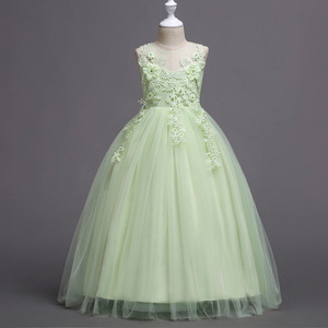 Vestido largo de princesa para niñas, vestido de tul rojo con escote corazón para niñas de 4 a 14 años - Product Image 2