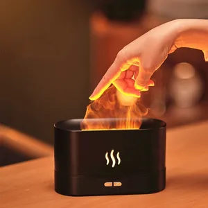 Günstiger Großhandel Öl Aroma Ultraschall Cool Mist Luftbe feuchter 3D Feuer Luft verteiler Flammen be feuchter