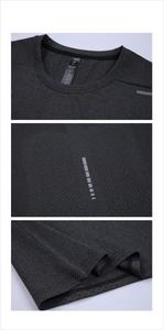 RUIQUWIN OEM Hombres 100% Algodón Secado rápido Transpirable Slim Fit Athletic Gym Sports Camiseta - Product Image 2