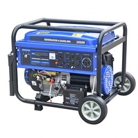 Générateur d'essence portable 9 kW avec roues, démarrage électrique, fil de cuivre 100 %, générateur d'énergie à essence pour les situations d'urgence