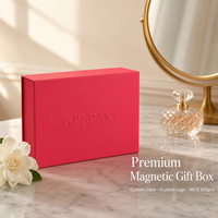 Boîte d'emballage rigide magnétique à rabat personnalisée rose pour gloss à lèvres, parfum et huile essentielle - Écologique avec insert en EVA