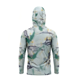 Sudadera de pesca para hombre con diseño personalizado y máscara solar, camisa de alto rendimiento para pesca y pesca en barco, cómoda de usar. - Product Image 2