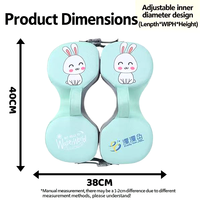 PiaopiaoFish Bouée de natation pour bébé et enfant, en EPE et PVC, non gonflable, sécurisée, à porter sous les aisselles, portable, écologique, pour nouveau-né, vert/rose