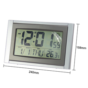 Emaf relógio atômico de parede digital, auto dst, auto-configuração, relógio digital de parede, funciona a bateria, alarme, <span class=keywords><strong>display</strong></span> grande para senores - Product Image 3