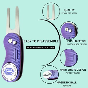 Sparkly End Free 4n1 Designer Forged Chips Finger Bundle Weed Packaging Accessories Alloy Label Gun 30mm Golf Ball Marker Blank - Product Image 2