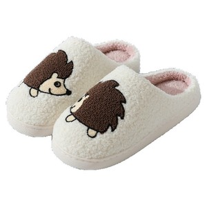 Nuevo algodón cómodo para zapatillas para hombres y mujeres lindo <span class=keywords><strong>erizo</strong></span> bordado invierno fondo grueso cálido para zapatillas suela EVA - Product Image 5