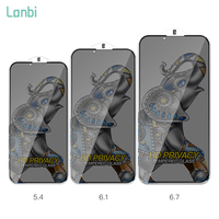Protecteur d'écran en verre trempé Elephant King pour iPhone 13 Pro, protection d'écran de confidentialité