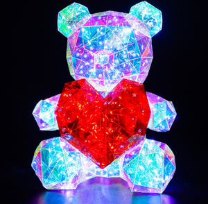 Regalos Creativos para el Día de San Valentín para Niñas, Osito Luminoso Colorido, Decoraciones Navideñas - Product Image 2