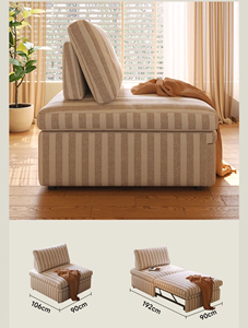 Canapé-lit convertible en gros - Tissu moderne minimaliste lavable, canapé nuage multifonctionnel pour salon - Product Image 6