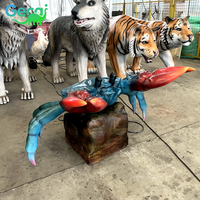 GECAI Modèle de crabe bleu robotique animatronique grandeur nature pour parcs d'attractions, animaux aquatiques pour parcs à thème océanique, à vendre