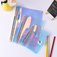 Carnet à spirales A5 A6 en PVC holographique rechargeable, couverture de carnet, classeur à feuilles mobiles, organisateur de fichiers, vente chaude