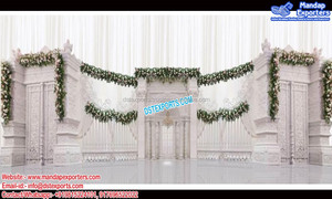 Nouvelle décoration de scène de mariage sur le thème du temple de Rajwada, scène de mariage sur le thème du Tamil, scène de réception de mariage du sud incroyable, New York - Product Image 6
