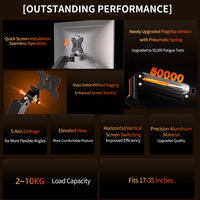 Support d'écran d'ordinateur noir brillant 24 pouces, effet de revêtement UV direct usine, robuste et lisse, 2 à 10 kg