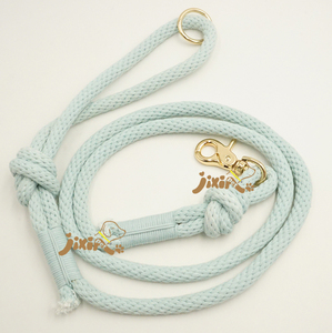 Jixin tali peliharaan pengiriman cepat buatan tangan tali kepang katun tali anjing 4 kaki 5 kaki 6 kaki MOQ kecil - Product Image 1