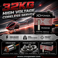 Servomoteur XQ-S2230F 32KG sans noyau, étanche, engrenage en acier inoxydable, aluminium CNC, 8.4V OEM pour hélicoptère et avion RC