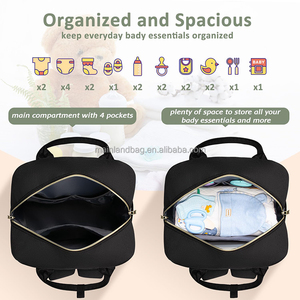 Sac à dos à langer personnalisé avec 3 poches isothermes en aluminium pour biberons, idéal pour les essentiels de bébé en voyage et en <span class=keywords><strong>promenade</strong></span> - Product Image 5