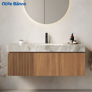 Ramah lingkungan tahan air mengambang dinding rias dibuat untuk memesan dinding kamar mandi kabinet untuk ruang kecil - Product Image 5