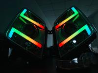 VAHID Phares LED WRGB modifiés pour Isuzu D-MAX, feux de jour DRL, projecteurs Bi-LED, commande par application Bluetooth