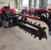Máquina Excavadora de Zanjas JSR con Suspensión para Tractor, Cadena Simple/Doble, Motor de 35-260 HP, Profundidad de 210 cm, Ancho de 1500 mm, Longitud de 2000 m