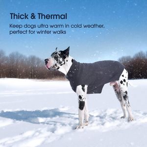 Sweater Anjing Musim Dingin Tebal Hangat Bernapas Elastis Pakaian Rajut Kasual untuk Anjing Sedang Besar - Product Image 3