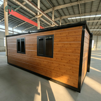 Maison préfabriquée en conteneur de 20 pieds, extensible, avec 2 chambres, salle de bain, maison mobile pliable, maisons miniatures chinoises