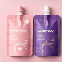 Pochette à bec verseur personnalisable et recyclable pour savon liquide, huile corporelle, lotion, crème pour les mains, emballage de produits de soin de la peau
