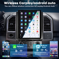 Accesorios de Pantalla de Radio Estilo Tesla de 12.1 Pulgadas, Snapdragon 665 para Ford F150 2015-2021, CarPlay Inalámbrico, IPS DSP, 8+128GB, Cámara