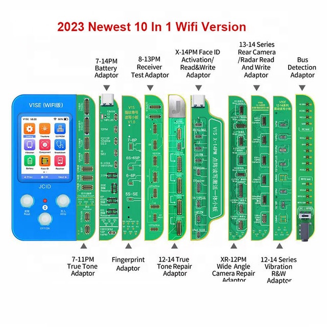 Плата JC V1SE для телефона с аккумулятором True Tone, программатор для ремонта идентификатора лица и отпечатков пальцев JCID V1SE для магнитного кабеля с точечной матрицей