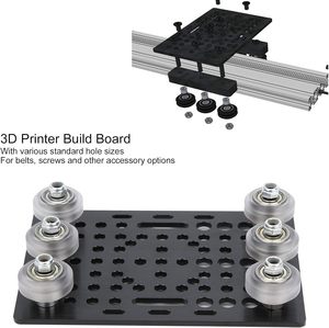 Plaque de portique en aluminium 20-80mm Jeu de poulies pour panneau de construction Accessoires universels pour imprimante 3D Type V en aluminium pour Openbuilds - Product Image 2