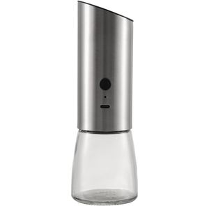 Rechargeable USB Bamboo Eco-Friendly Himalayan Salt & <b>Pepper</b> <b>Grinder</b> Set with Stainless Steel Mills - Product Image 1