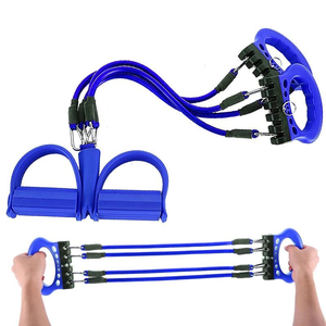 Home Gym Fitness Combo Set Push-up Stand Abdominal Wheel Chest Expander Resistance <b>Band</b> Full Body <b>Workout</b> Training Equipment - Product Image 5