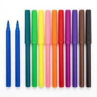Ensemble de stylos à aquarelle lavables non toxiques pour enfants |   Marqueurs d'art à pointe feutre 12/24 couleurs |   Stylo de dessin et de croquis éducatif