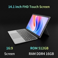Ordinateur portable tactile 2-en-1 flambant neuf de 14,1 pouces avec processeur Intel N95, écran IPS FHD, 8 Go de RAM, SSD de 256 Go/512 Go pour les entreprises et l'éducation