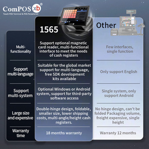 Terminal POS Inteligente de Doble Pantalla con Soporte, Caja Registradora y Punto de Venta de 15.6 Pulgadas, Windows, Bluetooth y Wi-Fi - Product Image 2