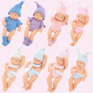 Muñeca Reborn Realista de 7 Pulgadas con Ojos Cerrados, Juguete de Vinilo para Dormir, Compañero de Sueño para Niños, Regalo Popular - Product Image 2