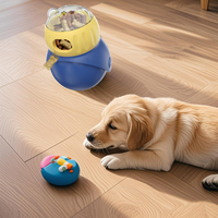 Jouet Distributeur Interactif de Friandises pour Chiens, Balle Anti-Glouton pour Chats et Chiots, Jouet à Mâcher Réglable pour la Distribution de Nourriture