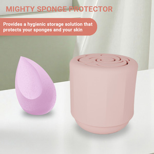 Silicone Makeup <b>Sponge</b> <b>Holder</b> Cute Design Portable Cosmetic Organizer Eco-Friendly Storage Case - Product Image 2