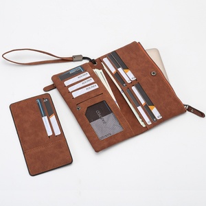 กระเป๋าสตางค์ผู้หญิงขนาดใหญ่ ดีไซน์สวยงาม หนังแท้ ป้องกันข้อมูล RFID  แบบพับได้  พร้อมสายคล้องมือ  หนัง PU - Product Image 2