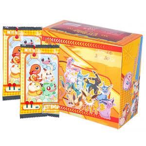 PQ meilleur brillant Anime elfe bébé Pokemoned à collectionner carte à jouer arc-en-ciel <span class=keywords><strong>vente</strong></span> jeu de société Base ensemble mystère boîte cadeau de fête - Product Image 3