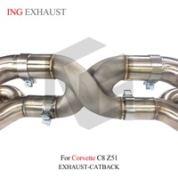 ING SUS304 Z-Pipe Valved Catback pour Corvette C8 Z51 LT2 6.2L 2020-2025 |   Vanne d'échappement OEM à quatre embouts en gros