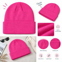 Bonnet tricoté tendance pour enfants, couleur unie, bord côtelé, extensible, chaud, pour l'école, le ski, les sports, la maison, le bricolage, usage quotidien multi-scènes