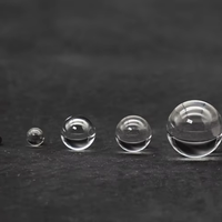 Lentille sphérique en saphir de quartz K9 personnalisable, diamètre 1 mm à 20 mm, ouverture 90 % transparente pour capteur médical à fibre optique, prise en charge OEM