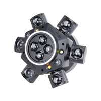 LEAHUA 150W 10x10W RGBW Bee Eyes 6 têtes mobiles à effets laser RGB et stroboscopiques pour DJ, discothèque, soirée, KTV, boîte de nuit
